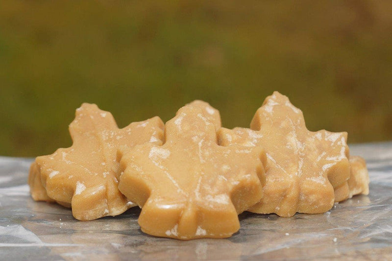G&W Maple Products - Large box of maple candy featuring three maple-leaf-shaped candies made from maple sugar, capturing the essence of Athens Cooks' specialty foods.