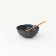 Sarah Kersten - Ramen Bowl: Klamath Wheat, featuring a wooden spoon, ideal for noodles, salads, or whisking, 8 diameter, 32 ounces capacity.