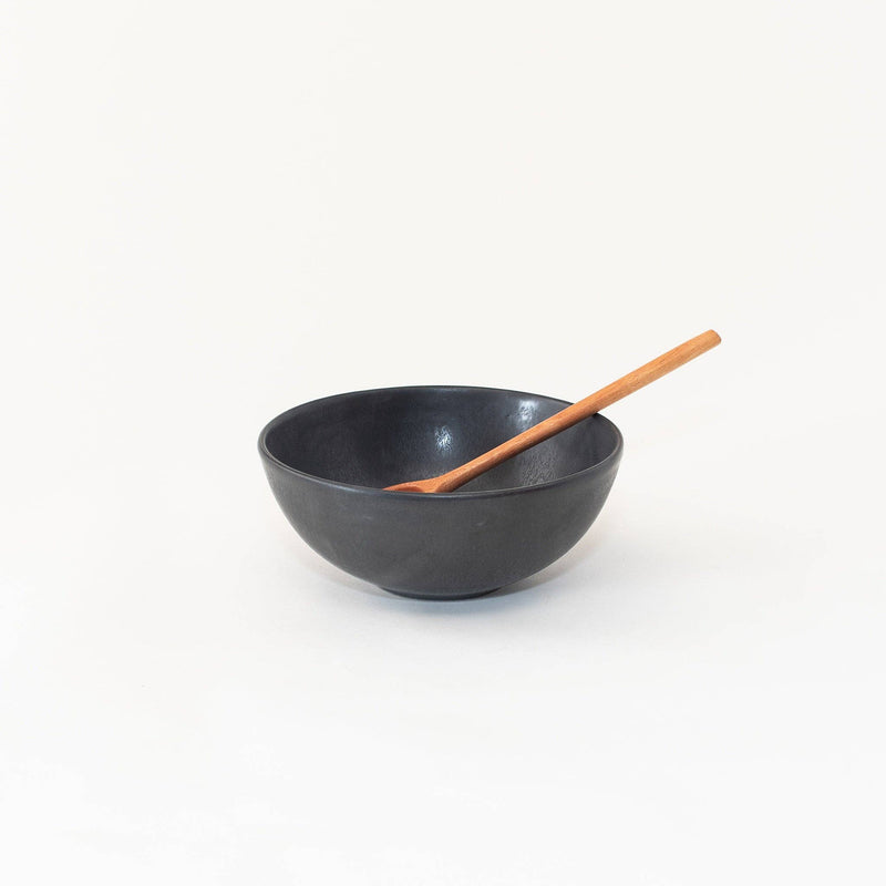 Sarah Kersten - Ramen Bowl: Klamath Wheat, featuring a wooden spoon, ideal for noodles, salads, or whisking, 8 diameter, 32 ounces capacity.