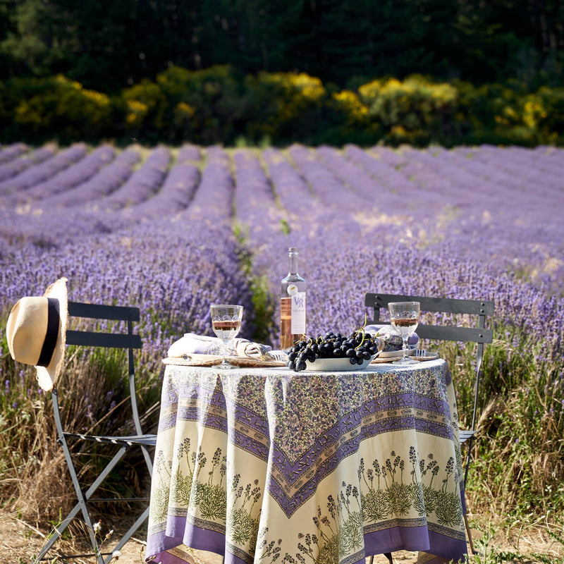 Couleur Nature | Lavender Purple French Tablecloth, 71 x 71 inches