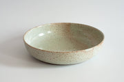 RachaelPots - Pasta Bowl Large: Nude/White, hand-thrown stoneware ideal for family meals, featuring a spacious design perfect for pasta or serving dishes. Microwave and dishwasher safe.