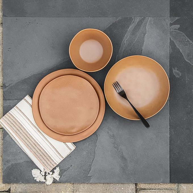 TarHong | Planta Matte Low Bowl - Terracotta, featuring an 8 diameter, is a sustainable, shatterproof dish designed for stylish, eco-friendly dining experiences.