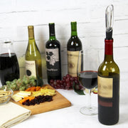 Vinturi On-Bottle Wine Aerator atop wine bottle, enhancing aeration for improved taste and aroma, ideal for Athens Cooks' curated kitchen and barware offerings.