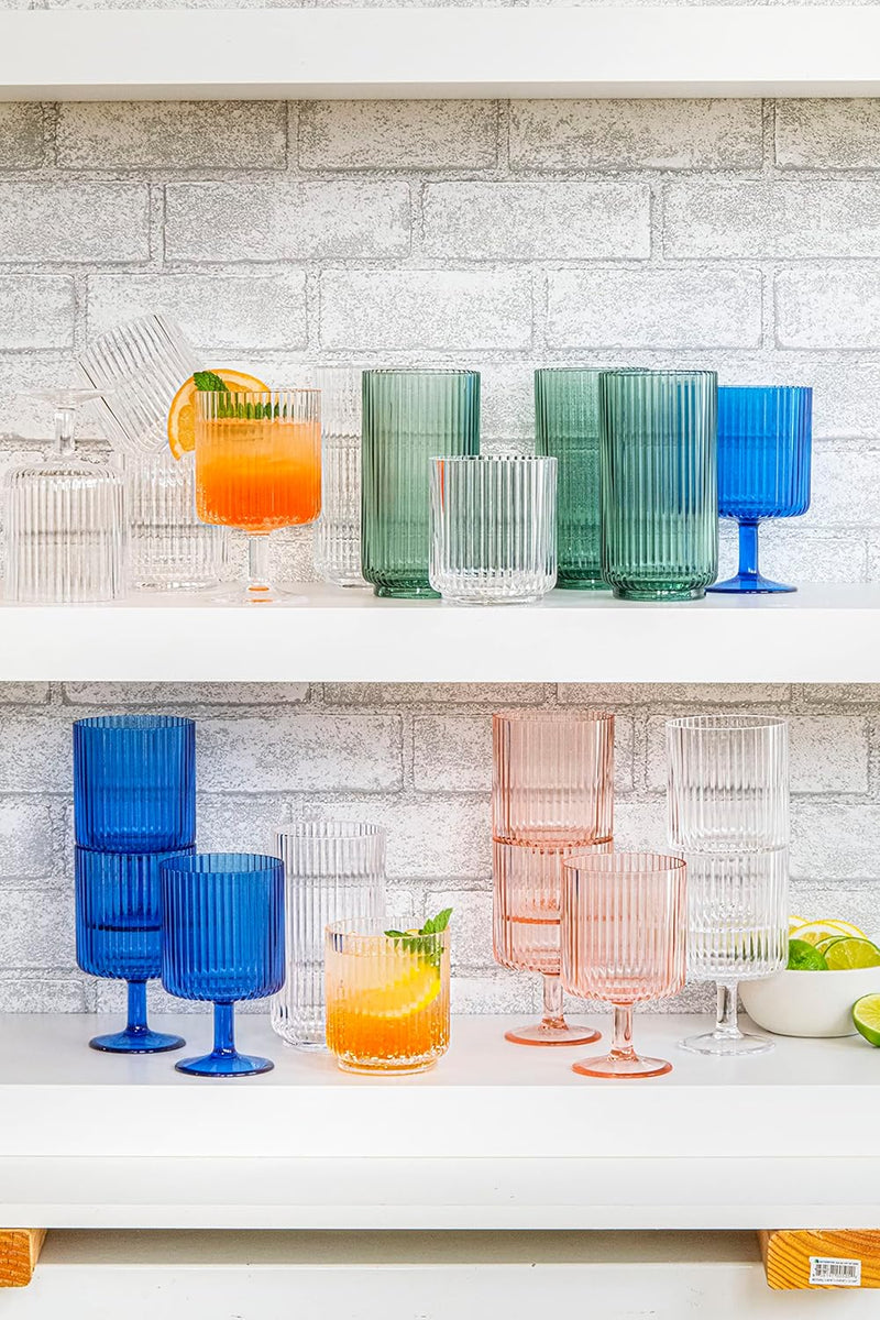 TarHong Mesa Tall Tumbler - Sage Green, a durable acrylic glass designed to mimic real glass, ideal for outdoor use, shatterproof, and dishwasher safe.