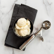 Nordic Ware | Large Cookie Dropper with a scoop of ice cream in a bowl, highlighting its use for perfect dessert servings.
