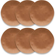 TarHong | Planta Matte Dinner Plate - Terracotta: Close-up of round, organic-edged dinner plates in a matte finish, highlighting durability and natural design.