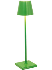 Zafferano America - Poldina Pro Micro Cordless Lamp: Sand, featuring a sleek design with a touch dimmable LED and a contact induction charging base.