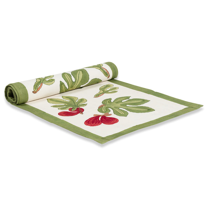 Couleur Nature | Fig Table Runner, Red/Green