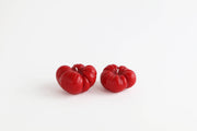Artifaqt - Heirloom Tomato Beeswax Candle: Orange / Small, shaped like a tomato, crafted from eco-friendly beeswax, showcasing artisanal collaboration in sustainable candle making.
