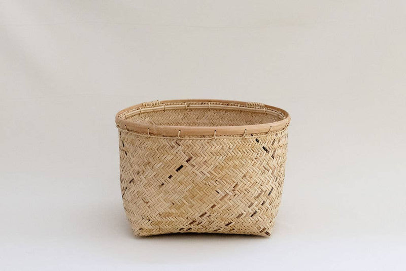 NEEPA HUT - Pot Woven Basket Storage Organizer | Natural, crafted from rattan by Bidayuh artisans, perfect for organizing household items elegantly.