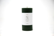 Mo&Co Home - Forest Green | 100% Beeswax Pillar Candle | All Natural, Handmade: 3x4 Inch, featuring a handcrafted, eco-friendly design with a cotton wick and clean-burning properties.