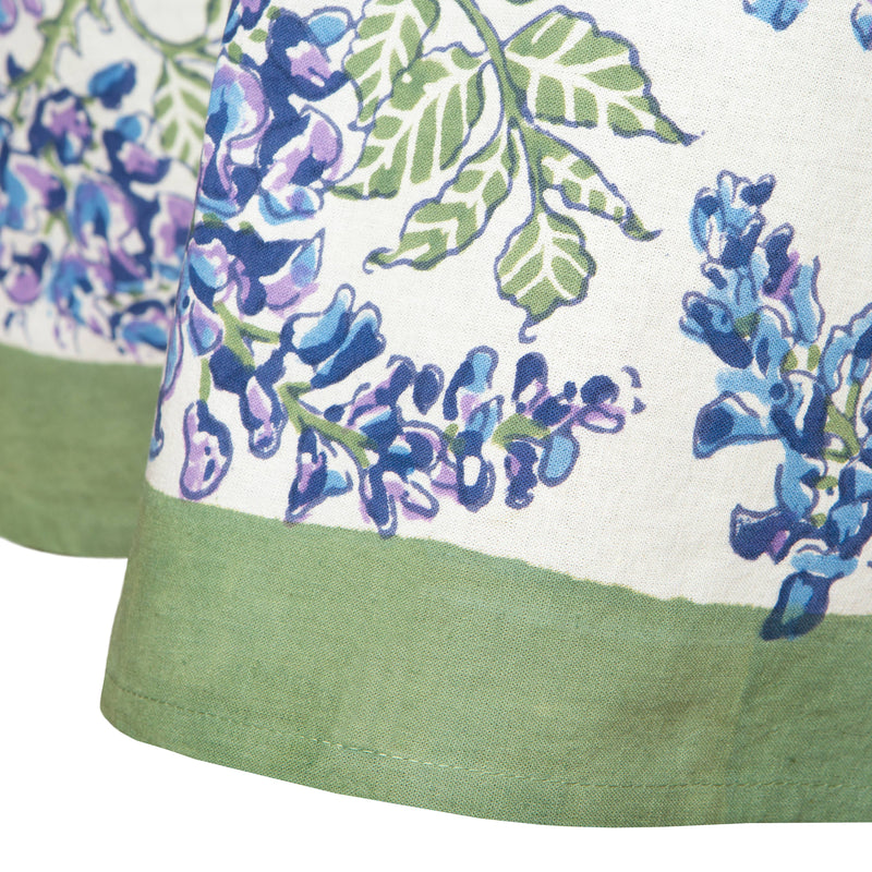 Couleur Nature | Wisteria Blue & Green | Tablecloth: 71"x71"