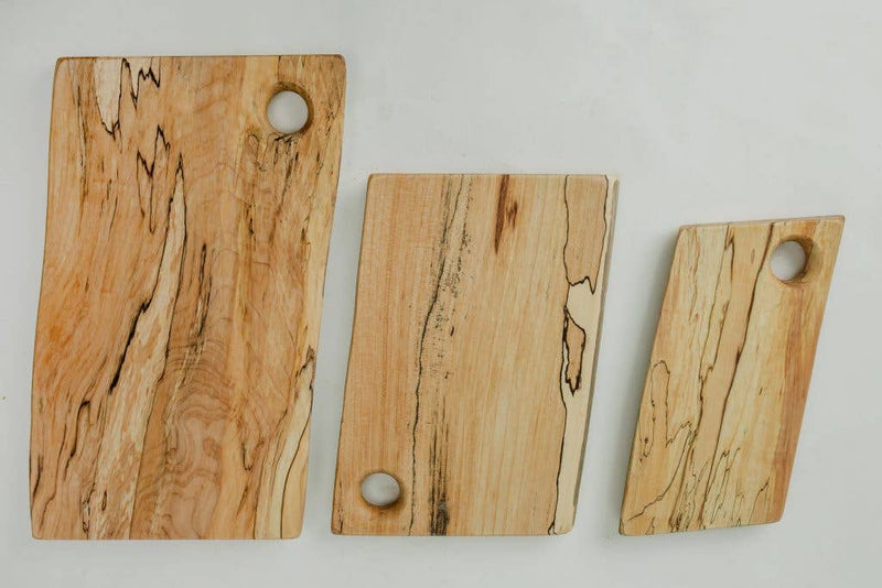 Petermans Boards and Bowls Inc. - 15" SPALTED MAPLE RECTANGULAR CUTTING BOARD.