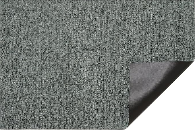 Chilewich | Martha Stewart Heathered Shag - Abalone, a close-up of a patterned rug, showcasing its tufted texture and durable, slip-resistant backing for versatile use.