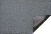 Close-up of the Chilewich | Martha Stewart Heathered Shag - Sea, showcasing its grey textured pattern, ideal for enhancing kitchen decor with style and practicality.
