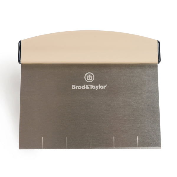 Brod & Taylor Bench Knife, a versatile kitchen tool featured at Athens Cooks, ideal for dough cutting and shaping tasks in culinary settings.