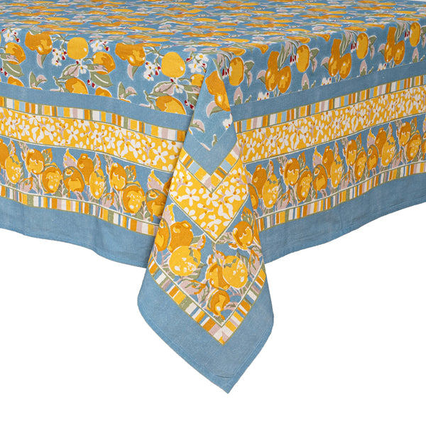 Couleur Nature | Citron Tablecloth, Bleu & Yellow