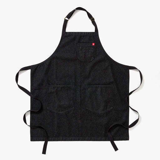 Hedley & Bennett Essential Apron, Abalone Black Denim — front view