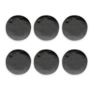 TarHong | Planta Matte Salad Plate - Black, set of six shatterproof, scratch-resistant plates with organic edges, ideal for outdoor dining. Perfect for Athens Cooks' curated kitchenware.