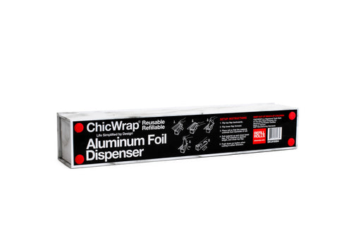 ChicWrap Aluminum Parchment & Plastic Refills displayed with professional-grade parchment and plastic wrap, highlighting kitchen essentials for gourmet cooking and baking.