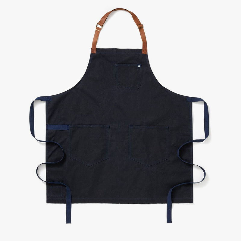 Hedley & Bennett Waxman Apron, Atlantic — front view