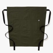 Hedley & Bennett Bistro Half Apron, Olive Green — front view