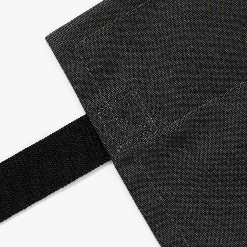 Hedley & Bennett Cafe Bistro Half Apron, Charcoal Grey — construction detail