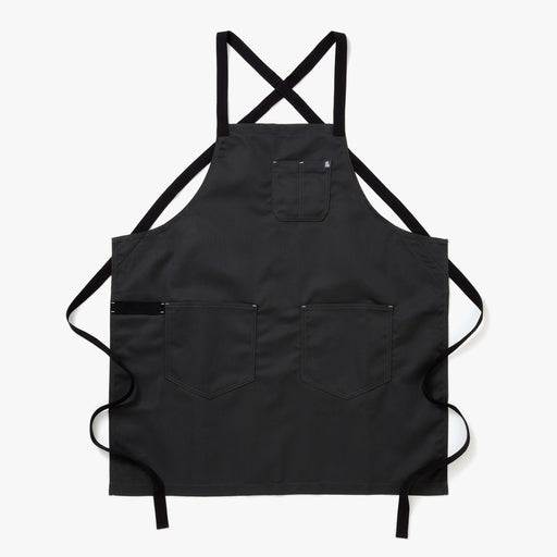 Hedley & Bennett All Day Crossback Apron, Charcoal Grey — front view