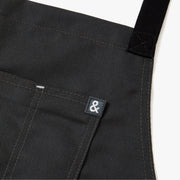 Hedley & Bennett All Day Crossback Apron, Charcoal Grey — construction detail