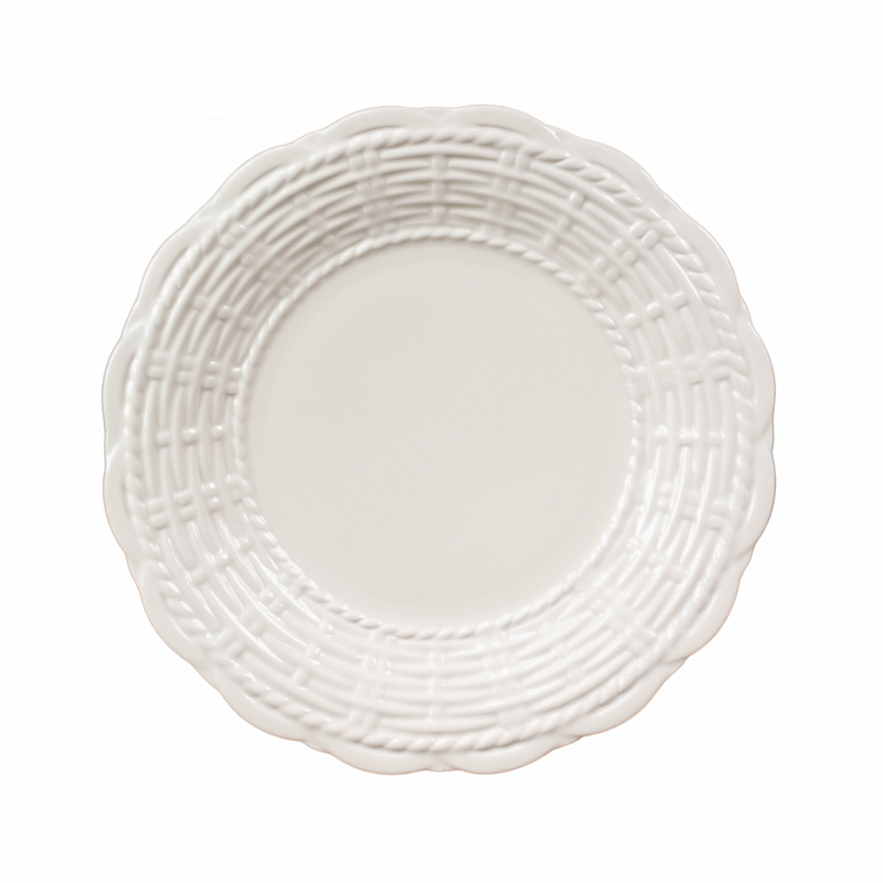 Provvista Designs | Basket Jubilee Salad Plate, White