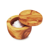 Berard | Salt Keepers - Olivewood: A wooden container with a secure magnetic lid, ideal for storing seasonings, crafted from dense olive wood for durability and ease of use.