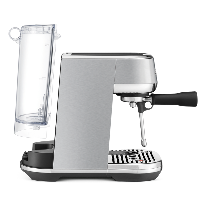 Breville | Bambino Plus espresso machine with removable water reservoir, portafilter, and steam wand, ideal for home baristas seeking professional cafe quality.