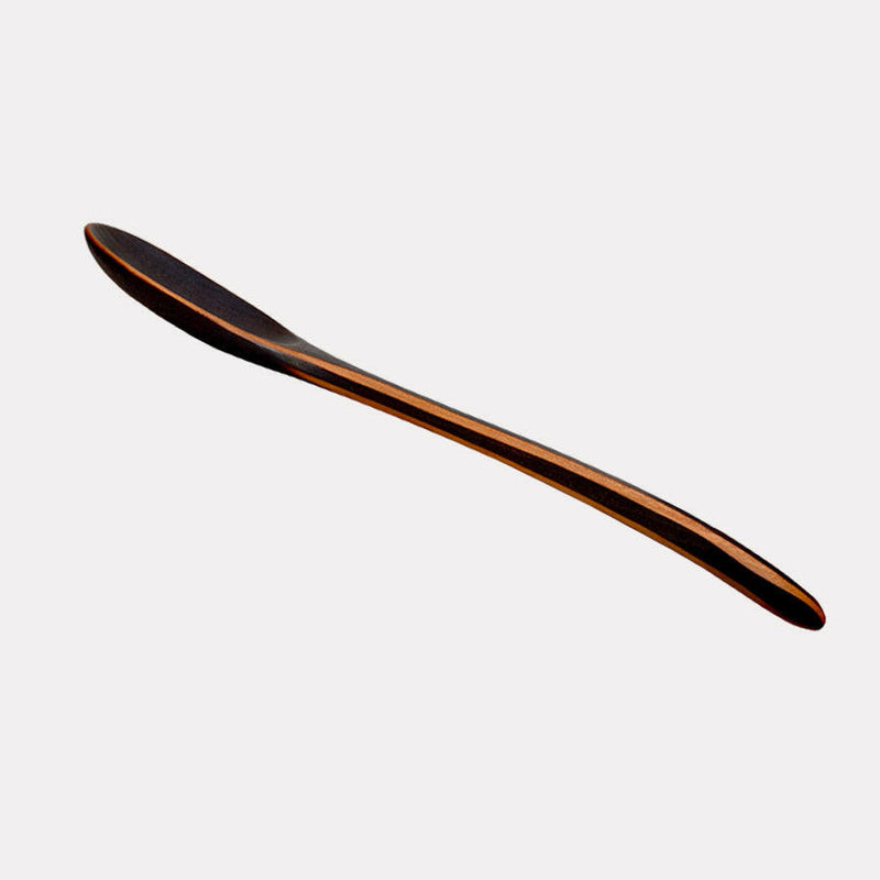 Jonathan's Spoons | Blackened Collection - Salad Set - Medium: Artisanal cherry wood utensils with a flame-blackened finish, offering balance and comfort, ideal for versatile kitchen tasks.