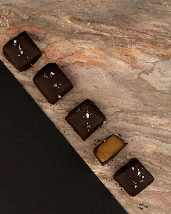 BLNCD | Chocolate CBD Covered Caramels.