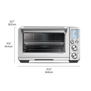 Breville | Smart Oven Air Fryer Pro with glass door, interior rack, digital display, and control dials for versatile cooking, roasting, air frying, and dehydrating.