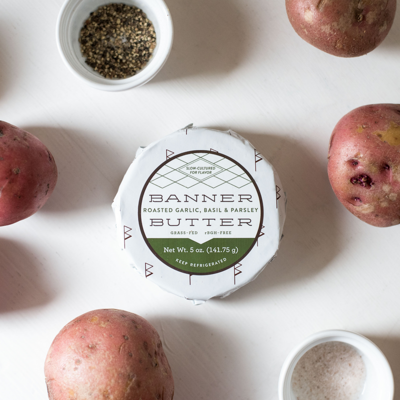 Banner Butter | Roasted Garlic, Basil, & Parsley - 5 oz