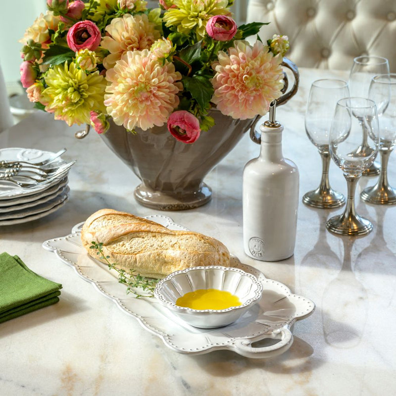 Arte Italica & Crown Linen Designs | Bella Bianca Tall Oil Bottle