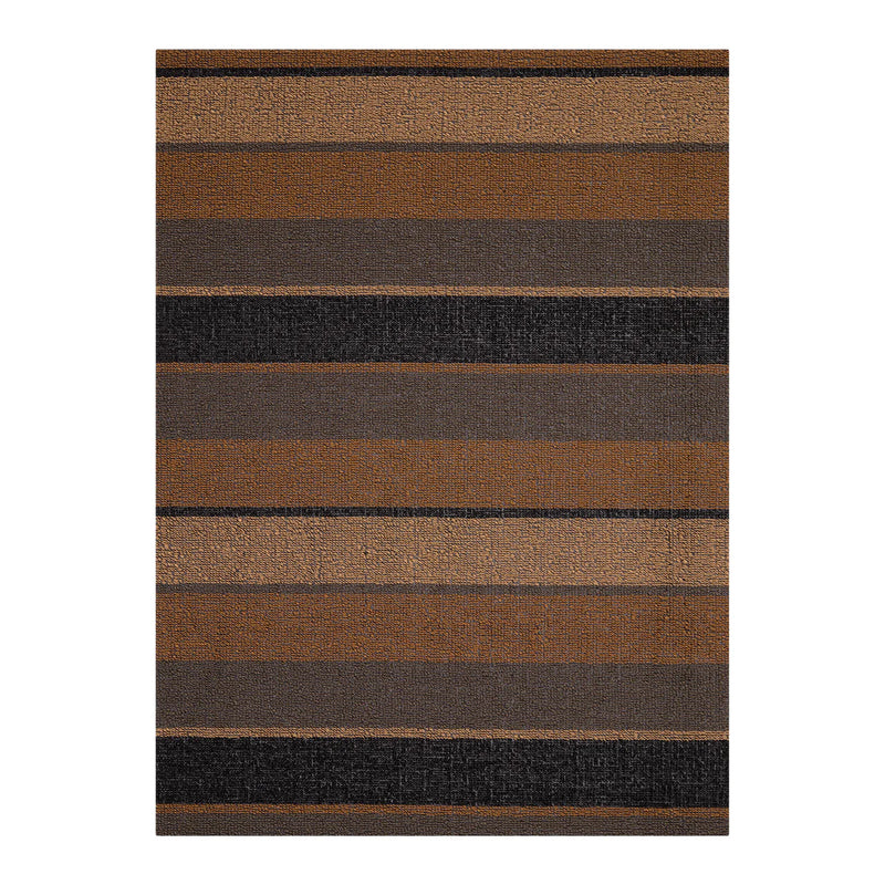 Chilewich | Bolt Stripe Shag Mats, Honey, 2 x 3, featuring wide earthy-toned horizontal stripes and a subtle woven texture, ideal for enhancing kitchen spaces.