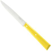 Opinel | Bon Appetit Steak Knives - Pepper: Stainless steel blade with a bright yellow handle, perfect for precise slicing at any table setting.