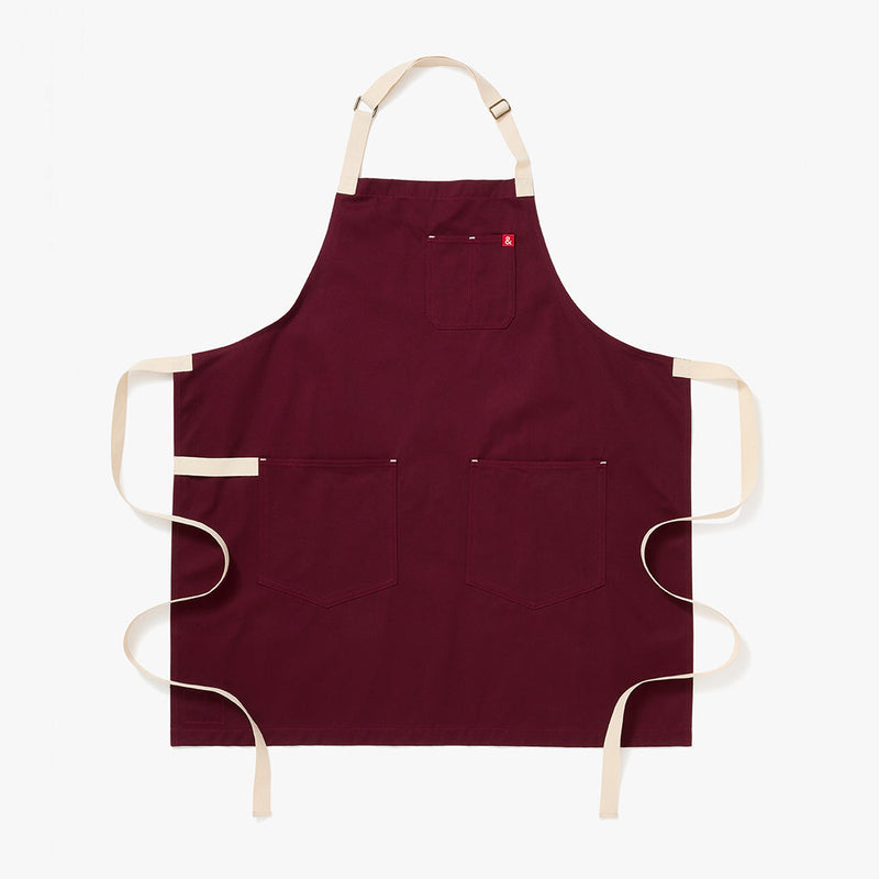 Hedley & Bennett Essential Apron, House Red — front view