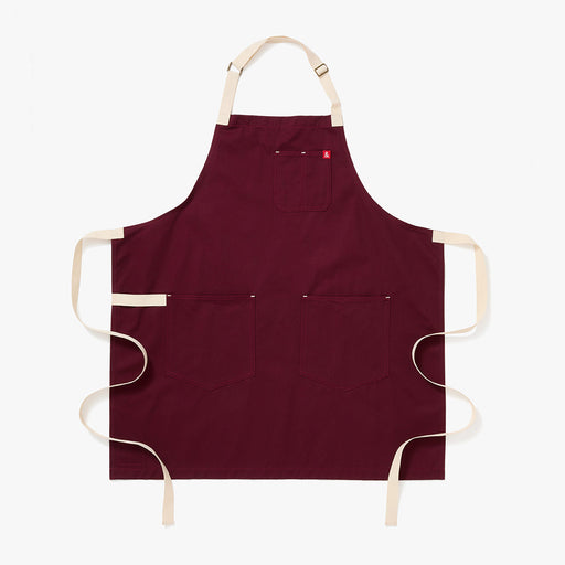 Hedley & Bennett Essential Apron, House Red — front view