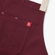Hedley & Bennett All Day Crossback Apron, House Red — construction detail