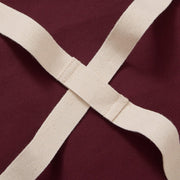 Hedley & Bennett All Day Crossback Apron, House Red — fabric and construction detail