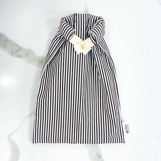 Marley's Monsters Bread Bags - Classic Stripe: Reusable, eco-friendly bag with dry bag style closure and washable PUL lining for storing fresh bread. Made in the USA.