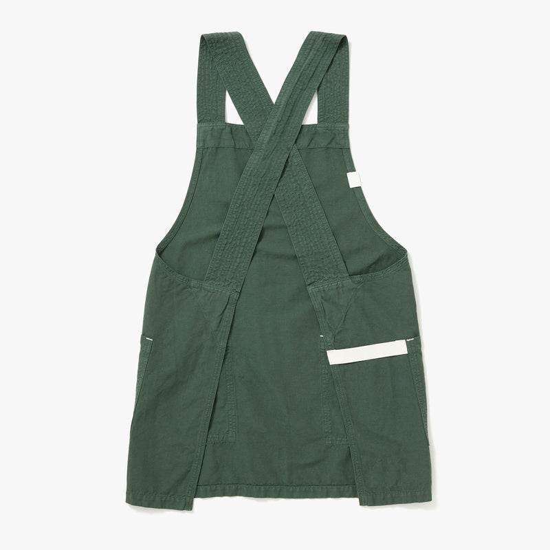 Hedley & Bennett Smock Apron, Broccolini Green — construction detail