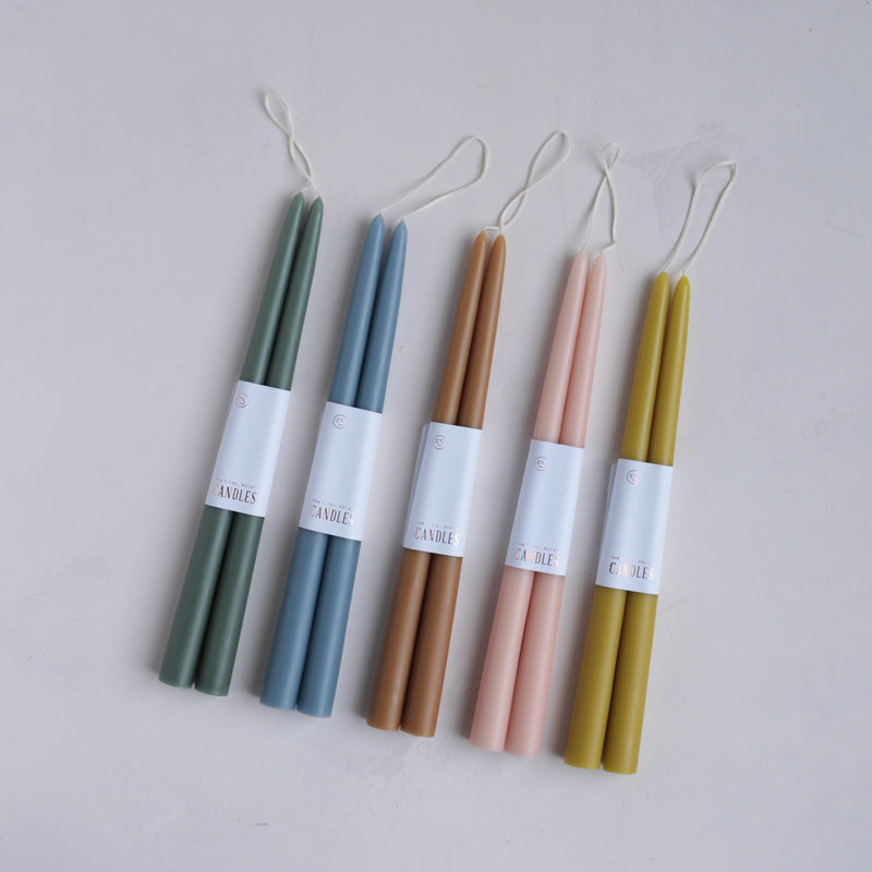 The Floral Society | Dipped Taper Candles, 12 Inches, Saffron