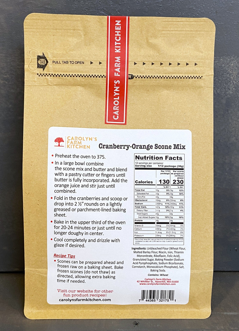 Carolyn's Farm Kitchen | Cranberry-Orange Scone Mix
