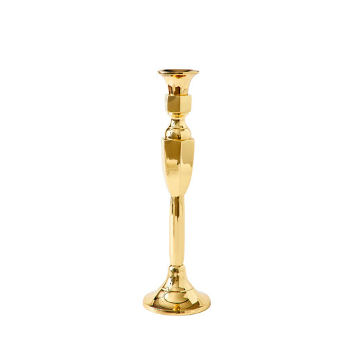 SIr|Madam Georgian Candlestick No. 1, Brass, displayed elegantly upright, exemplifies refined craftsmanship and timeless elegance for sophisticated home décor.