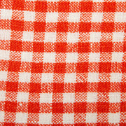 Close-up of Caravan Home's 20 x 30 Gingham Orange & Aqua Towels, featuring a vibrant checkered pattern, perfect for adding charm to any kitchen.
