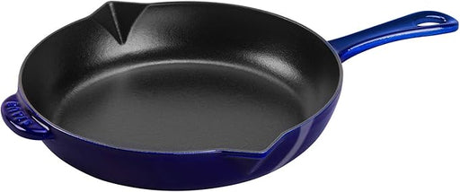 Staub | Cast Iron Frying Pan - Dark Blue featuring a sturdy handle, smooth cooking surface, perfect for versatile kitchen use from Athens Cooks.